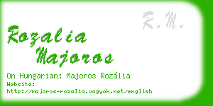 rozalia majoros business card