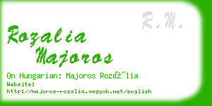 rozalia majoros business card